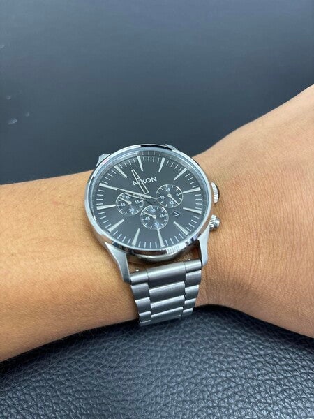 Sentry Chrono Watch | Black | Men's Stainless Steel – Nixon CA
