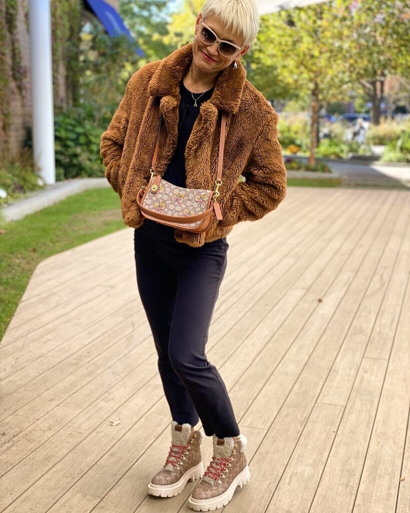 COACH® | Swinger Bag In Signature Textile Jacquard With Bouquet