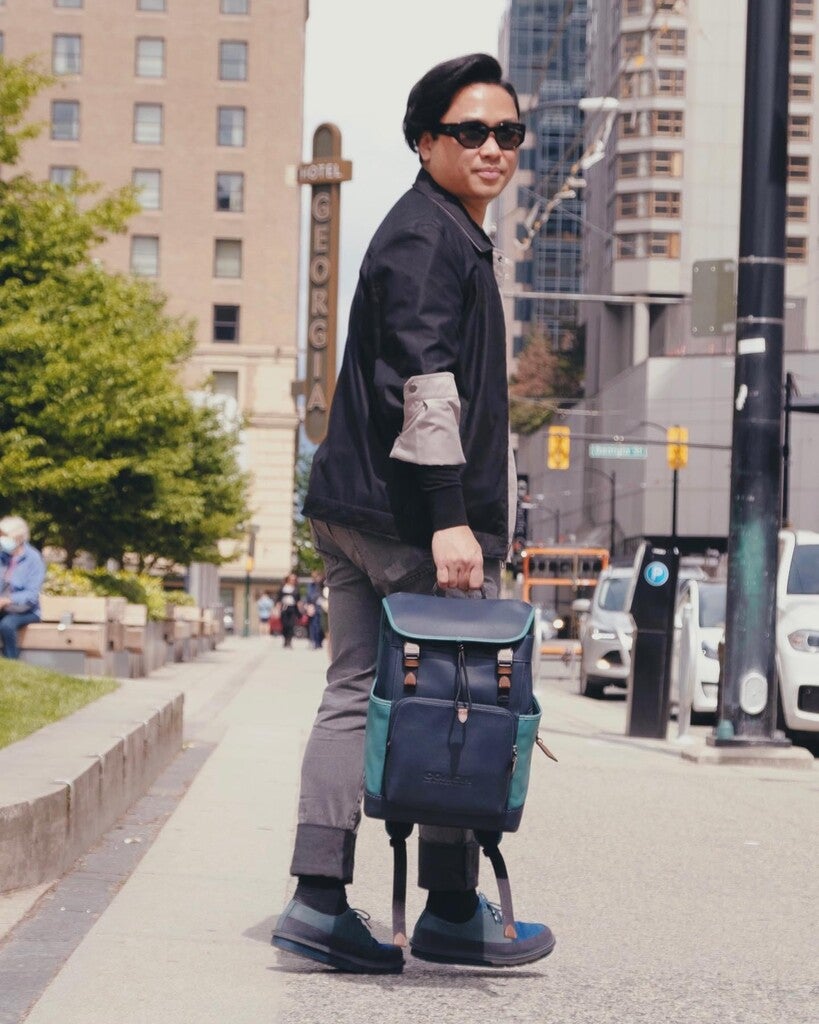 COACH® | League Flap Backpack In Colorblock