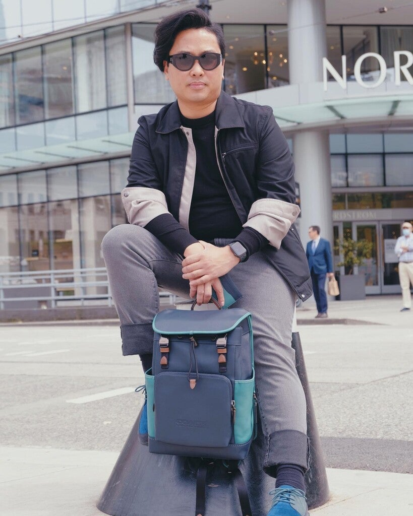 COACH® | League Flap Backpack In Colorblock