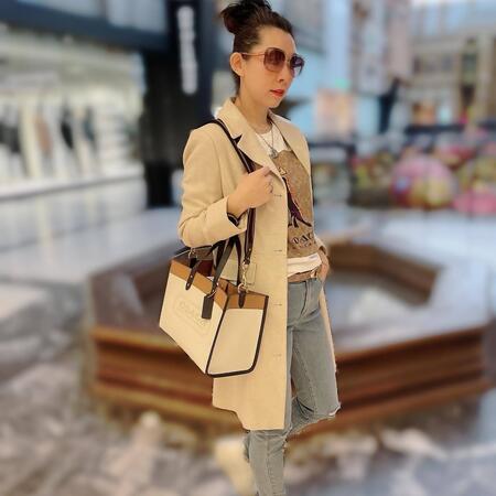 COACH® | Field Tote 30 In Colorblock With Coach Badge