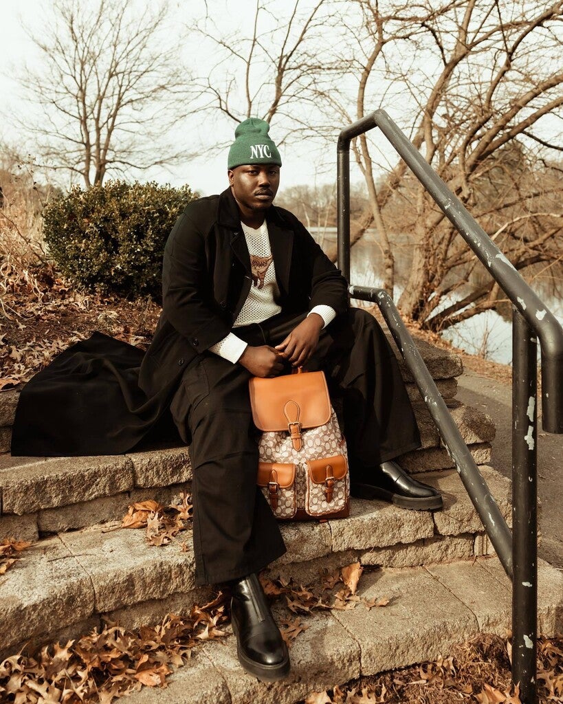 COACH® | Frankie Backpack In Signature Textile Jacquard