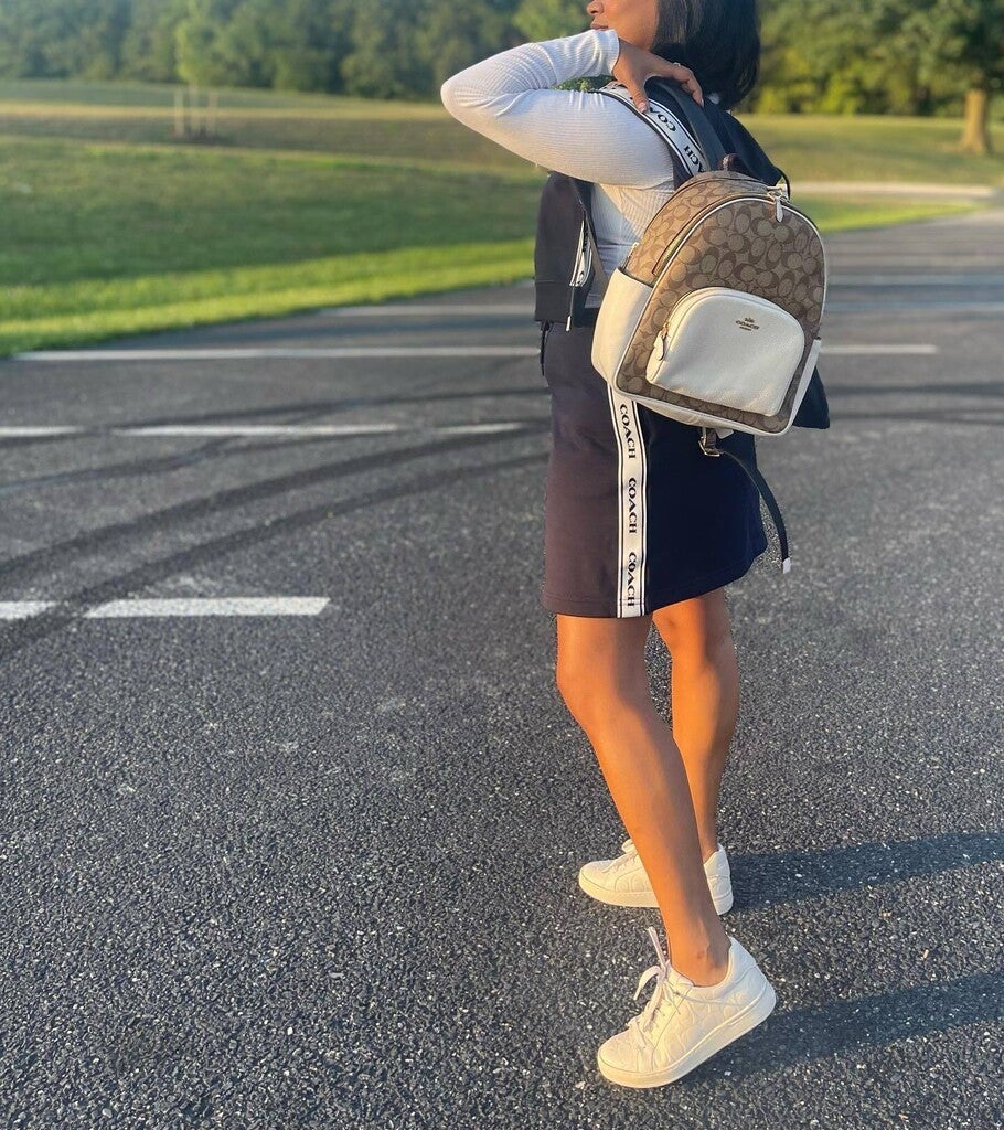 COACH® Outlet | Court Backpack In Signature Canvas