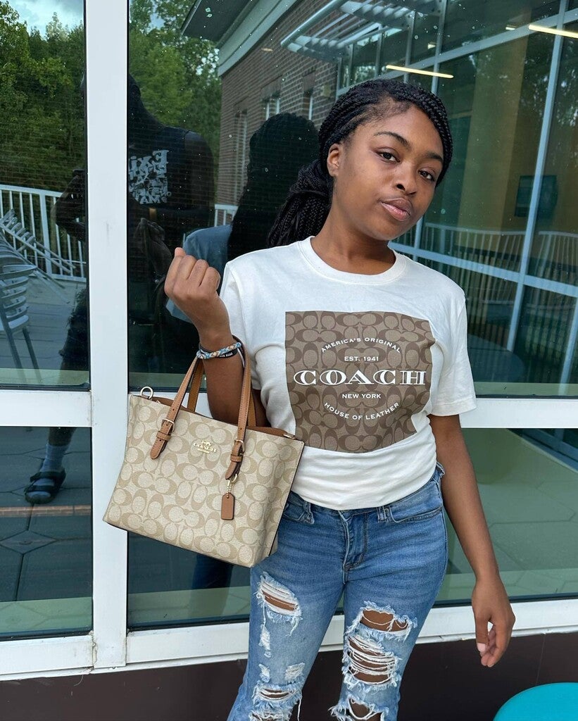 COACH® Outlet | Mollie Tote Bag 25 In Signature Canvas