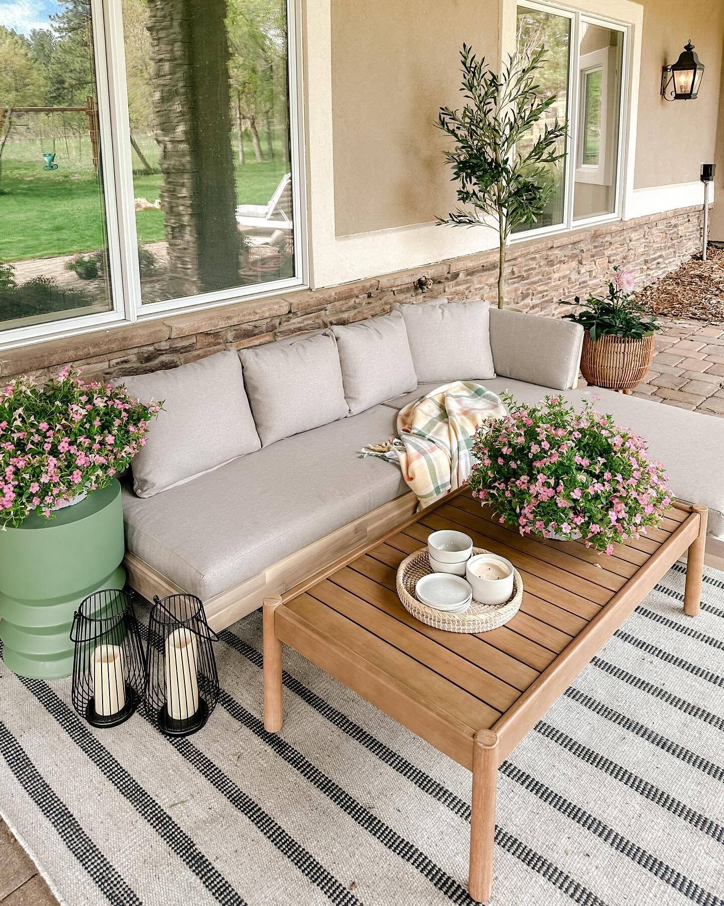 Pindo Black Concrete Outdoor Side Table | Article
