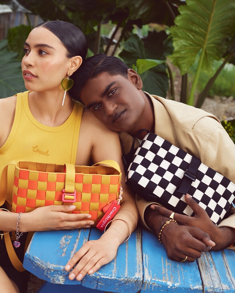 Woven Checkerboard Shoulder Bag | Coachtopia ™