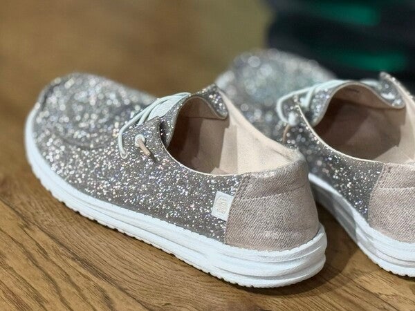 Wendy Sparkling Hey Dudes Size Womens HEYDUDE Wendy Metallic