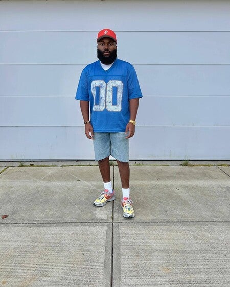 RSQ Mesh Boxy Football Jersey - BLUE - S | Tillys