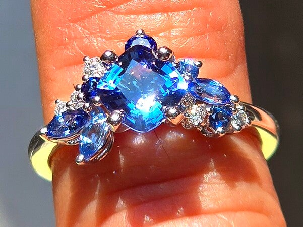 Rainbow Sapphire Shane Co Wedding Sets Hidden Rainbow Sapphire