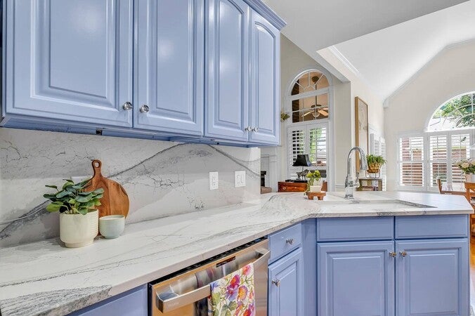 Windsor Steel Satin Ridge™ Quartz Sample - Cambria Quartz Surfaces