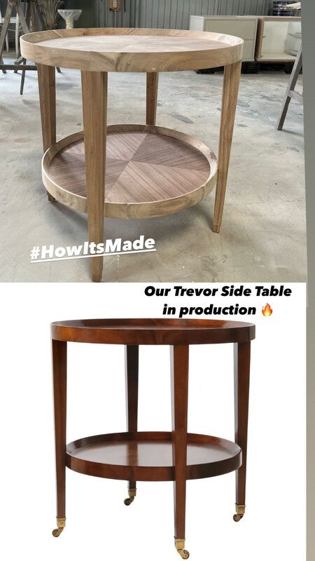 Trevor Side Table | Round Double-Tier Table – Scout Design