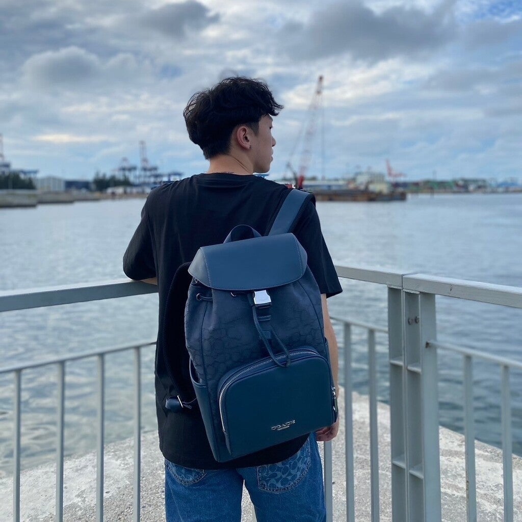 COACH® Outlet | Racer Backpack In Signature Jacquard