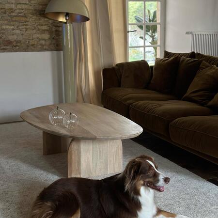 Malang - Table basse organique en bois massif de manguier