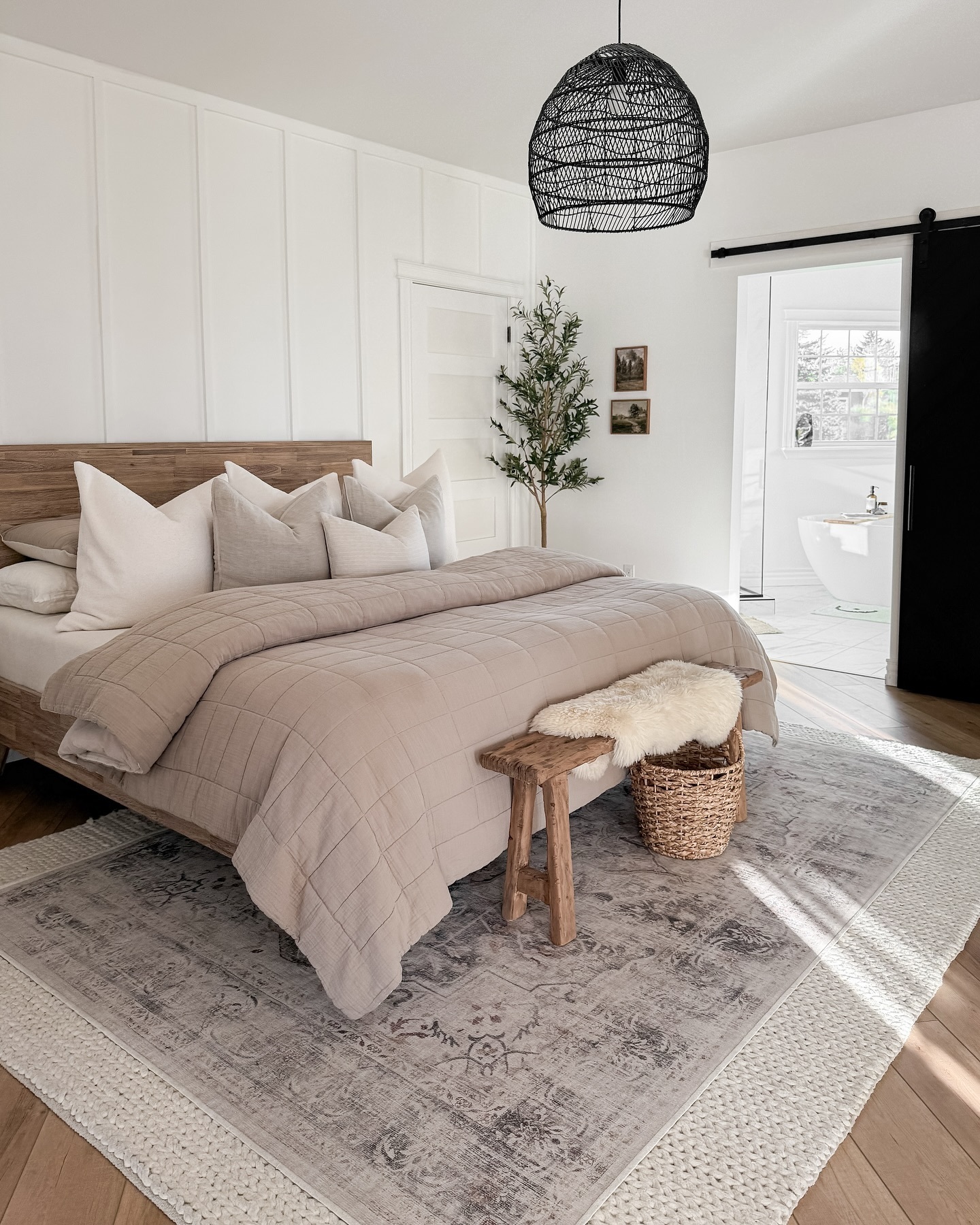 Gauze Cotton Duo Taupe Queen Quilt | Leni Collection | Article