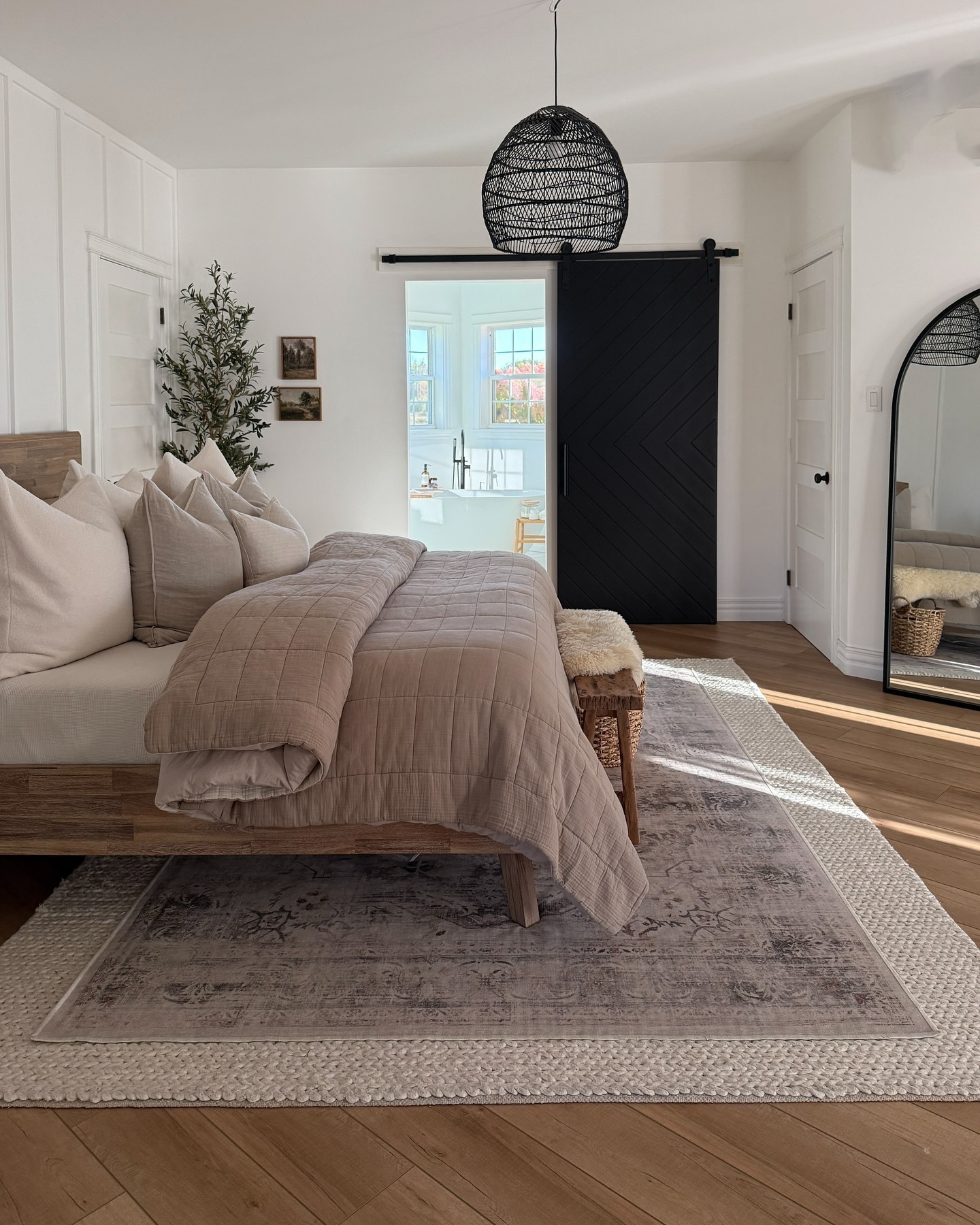 Gauze Cotton Duo Taupe Queen Quilt | Leni Collection | Article
