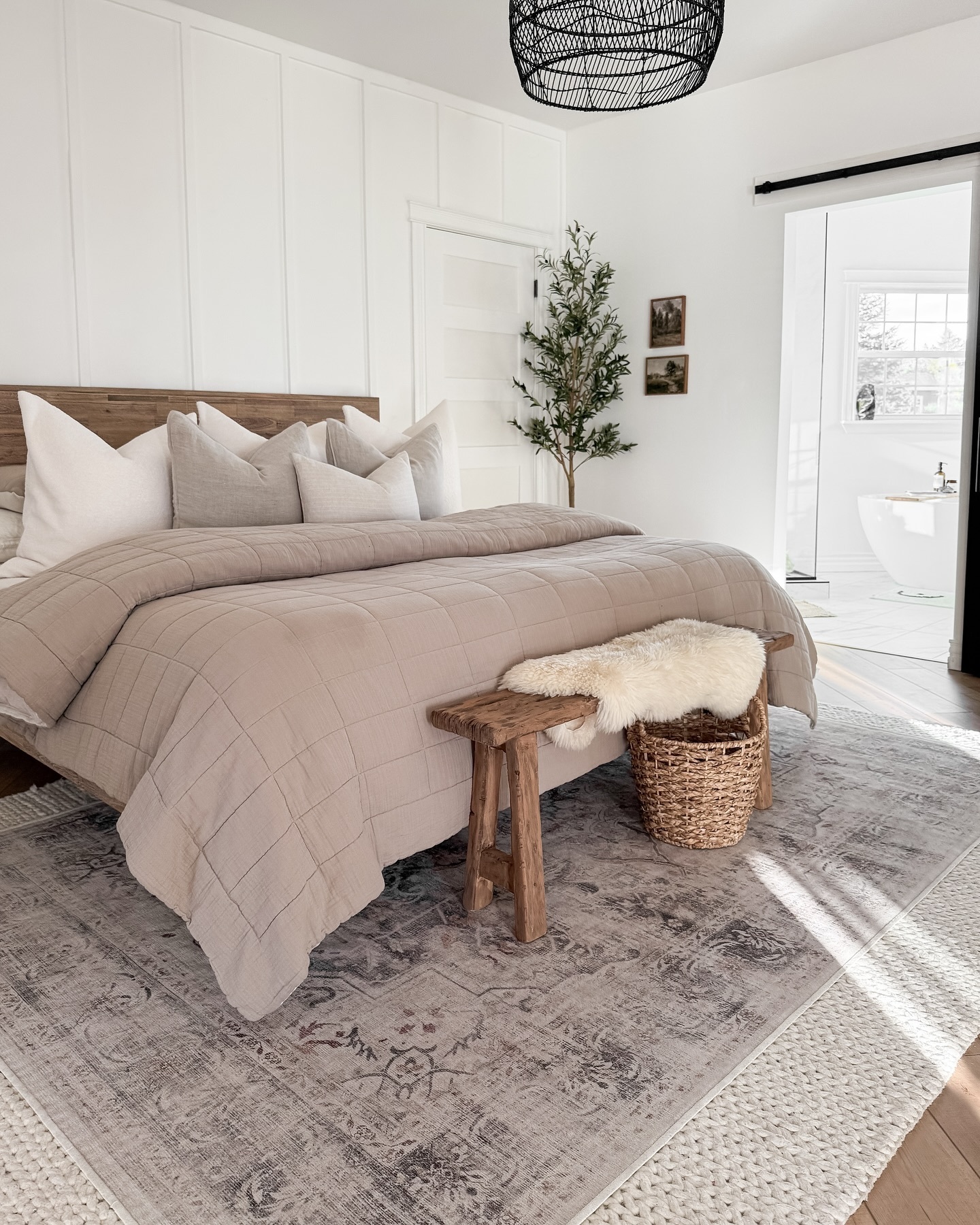 Gauze Cotton Duo Taupe King Quilt | Leni Collection | Article