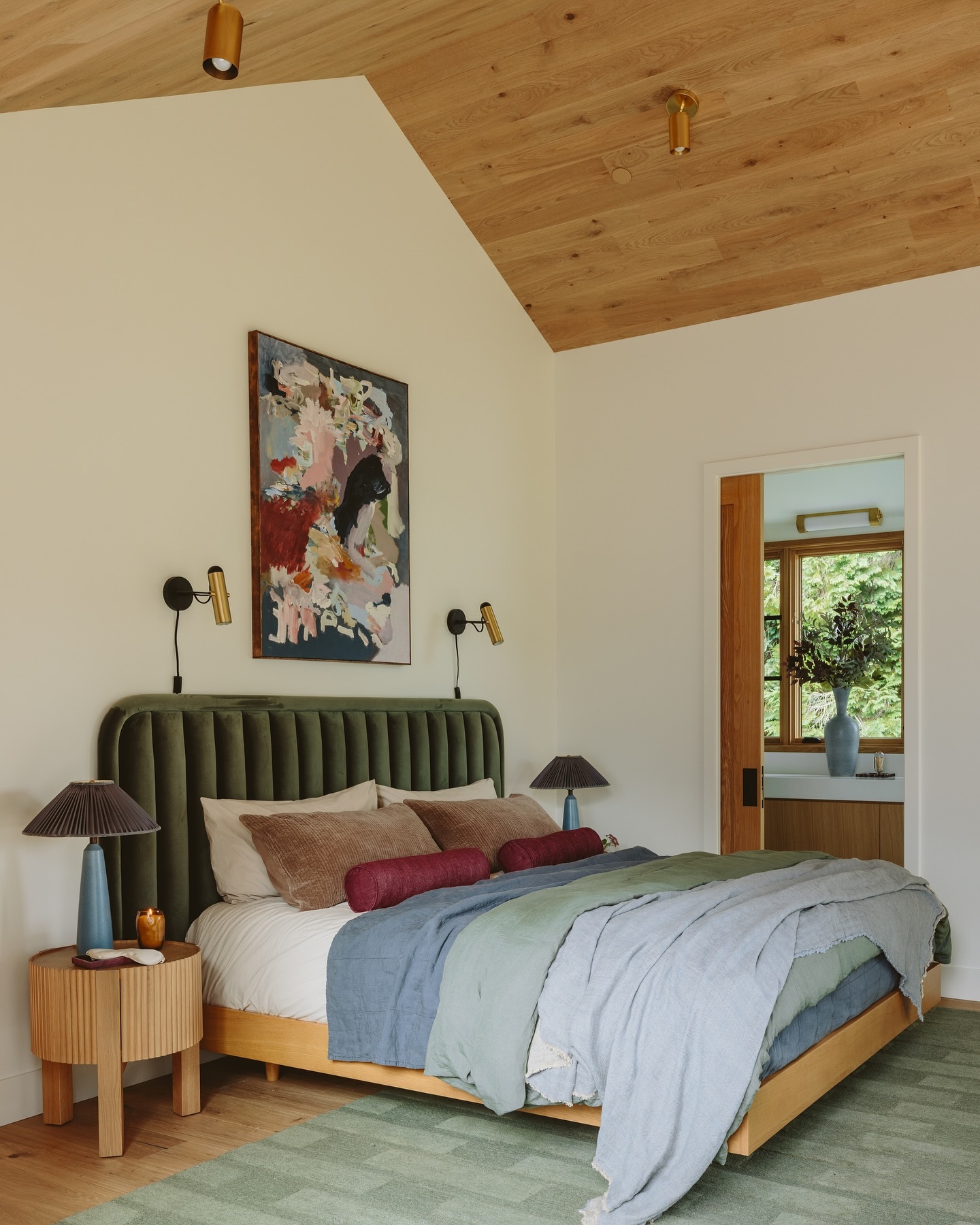 Rolph Plush Pacific Rust King Tufted Channel Headboard | Article