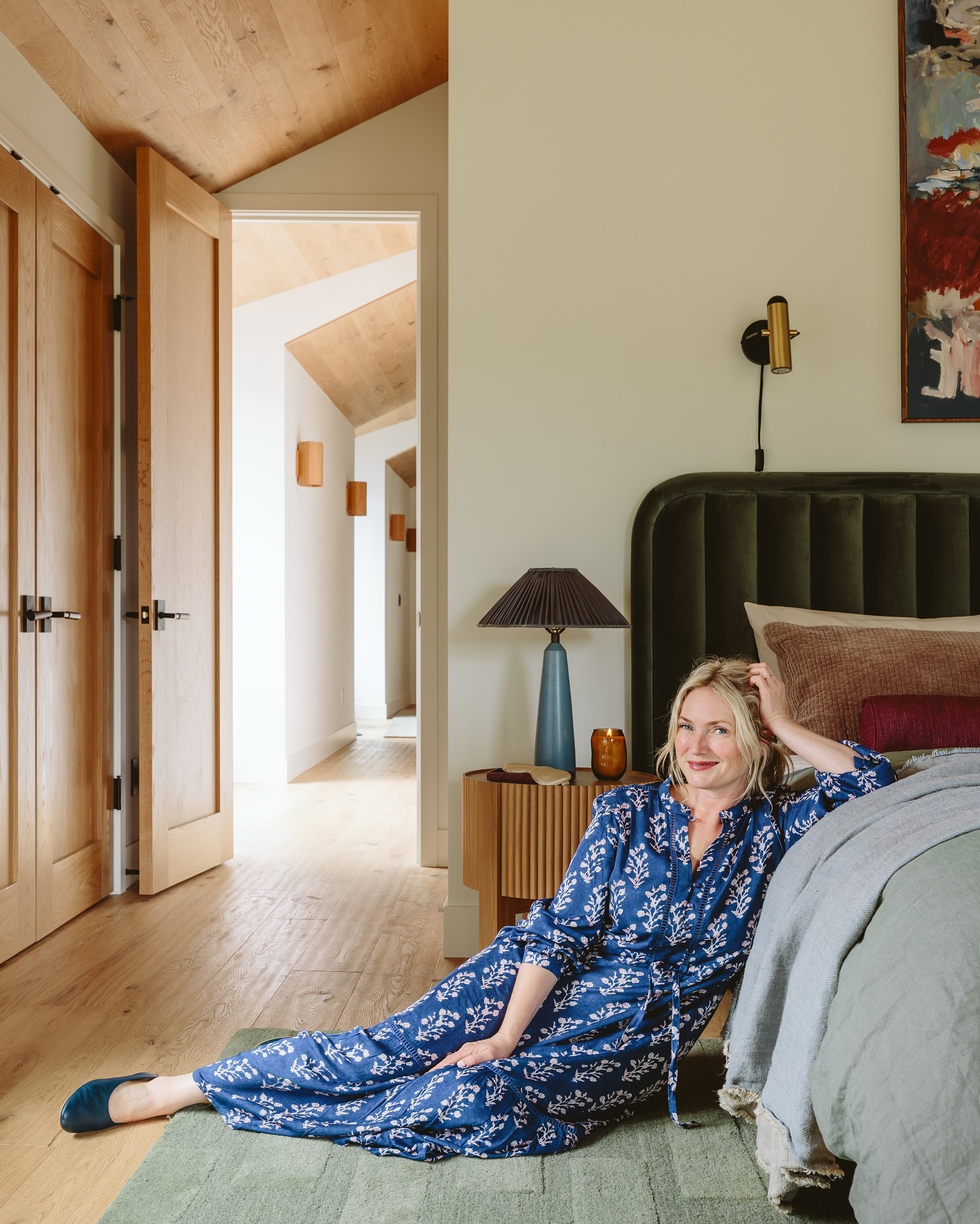 Rolph Plush Pacific Rust King Tufted Channel Headboard | Article