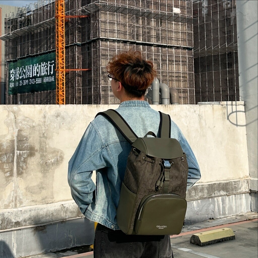 COACH® Outlet | Racer Backpack In Signature Jacquard