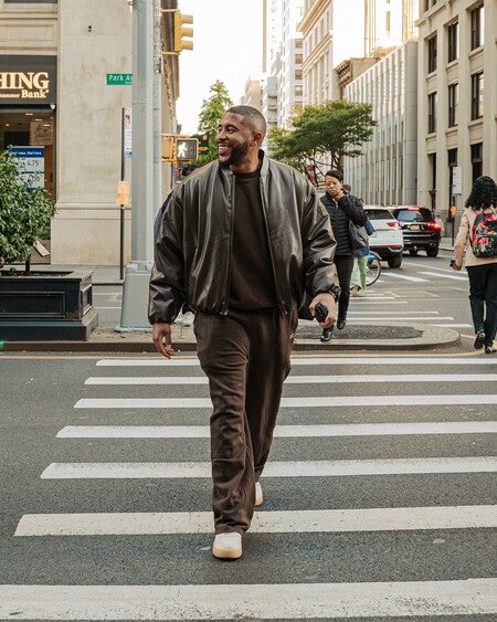 Faux Leather Premier Bomber - Bone | Alo Yoga