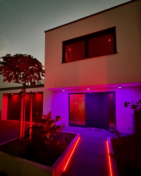 image by kubus.150 containing light, house, building, red, night