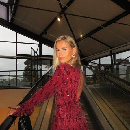 Pailletten Jurk Rood Rode Glitterjurk Glitter Cocktailjurk