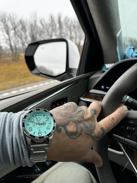 51-30 Chrono Watch | Silver / Turquoise | Men's Stainless Steel