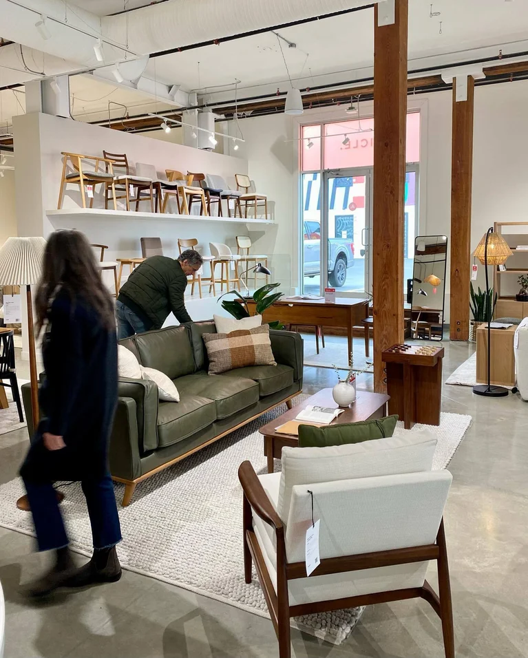 Timber Green Italian Leather Honey Oak Base Seater Loveseat Sofa