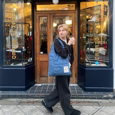 Flat Tote With Cloud Quilting | Coachtopia ™
