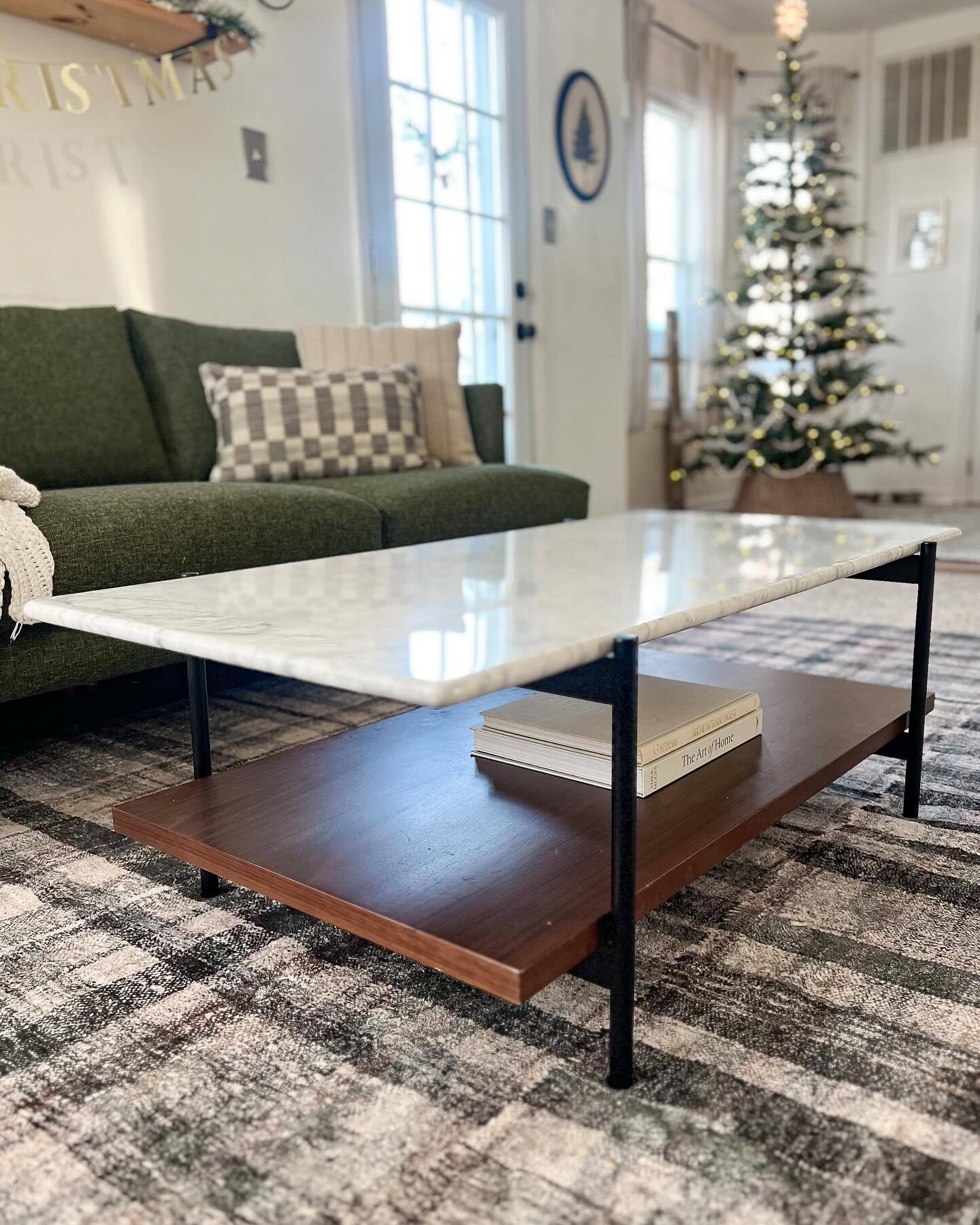 Agotu Walnut & Marble Rectangular Coffee Table | Article