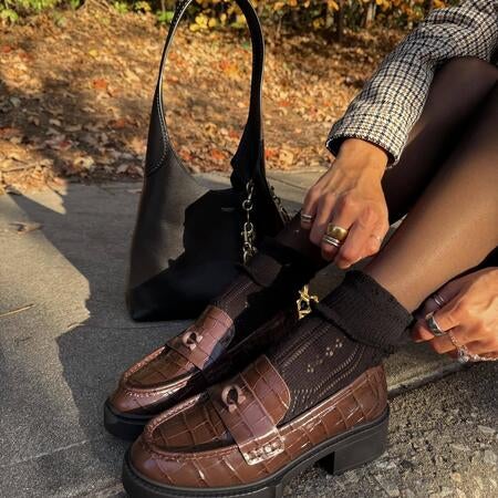 Coach Leah Loafer ブラック UK5 US7 CB990 COACH® | Leah Loafer