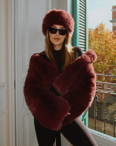 Opulent Faux Fur Cropped Jacket - Black | Alo Yoga