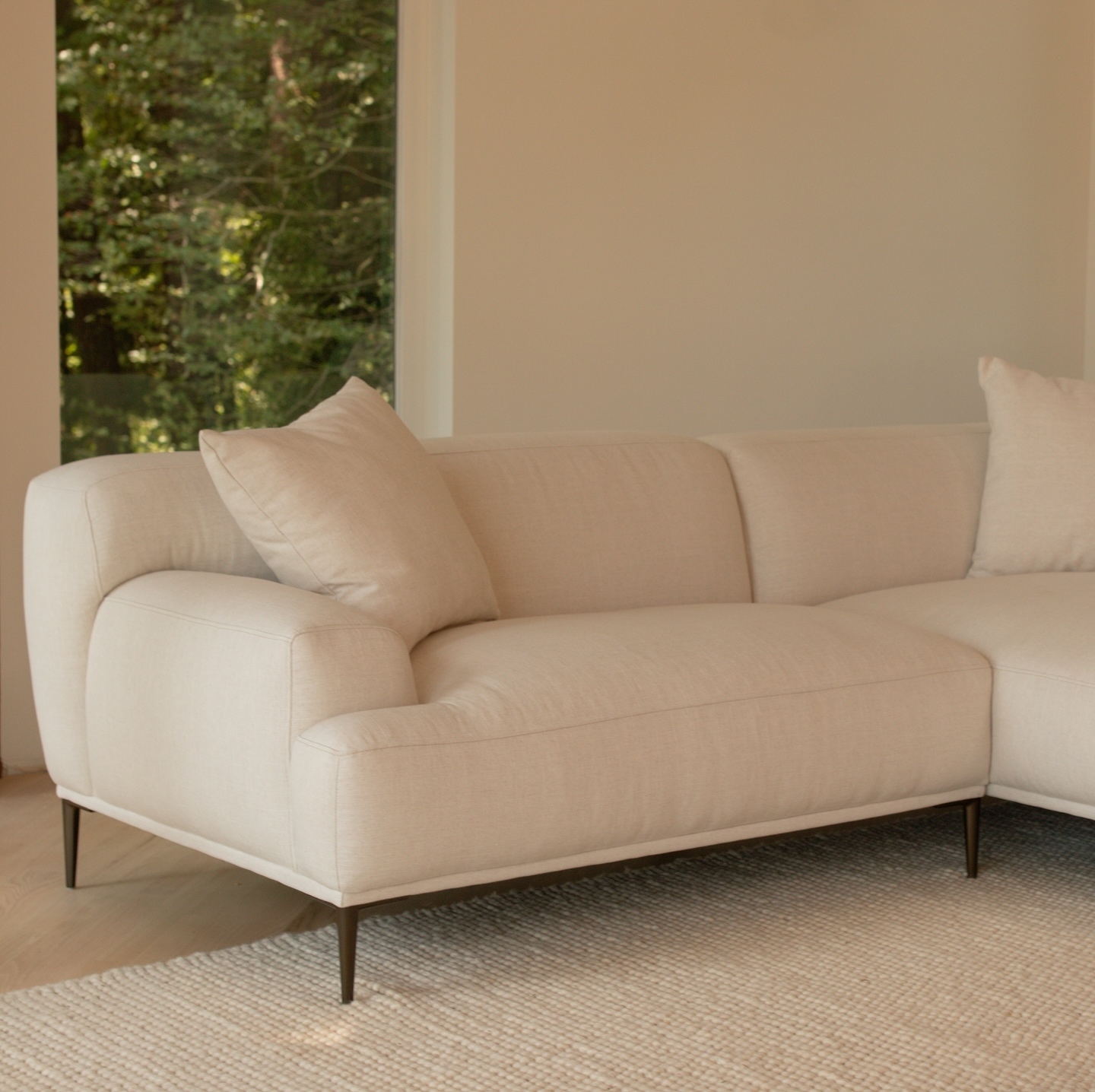 Abisko Welsh Gray Fabric Right Chaise Sectional | Article