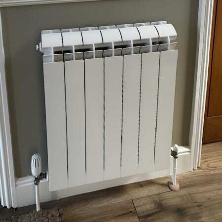 Nordic Sigma, Modern Vertical Radiator, Aluminium, White, 1646mm x