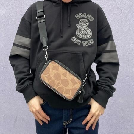 ☆COACH☆WYATT CROSSBODY IN BLOCKED SIGNATURE CANVAS Coach Wyatt Crossbody Bag In Blocked Signature Canvas