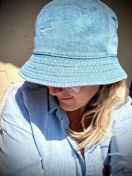 ★Nike★ Apex Denim Bucket Hat M Aegean Storm Thunder Blue W Nike Apex Denim Bucket Hat Aegean Storm - Thunder Blue