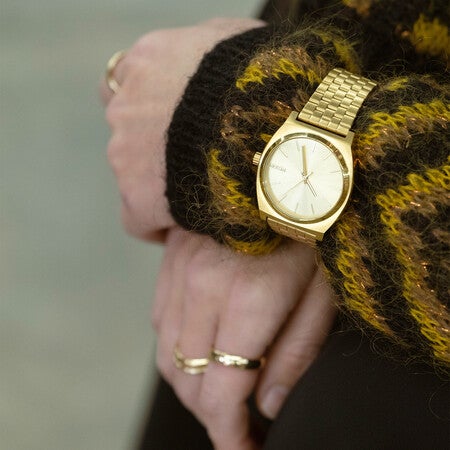 Medium Time Teller Watch | Light Gold / Turquoise | Unisex