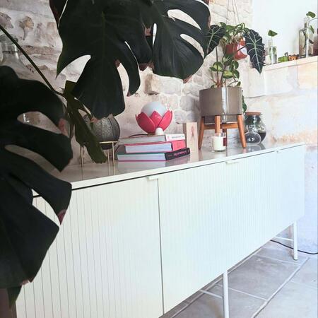 Molly - Buffet 4 portes en bois et métal L180cm