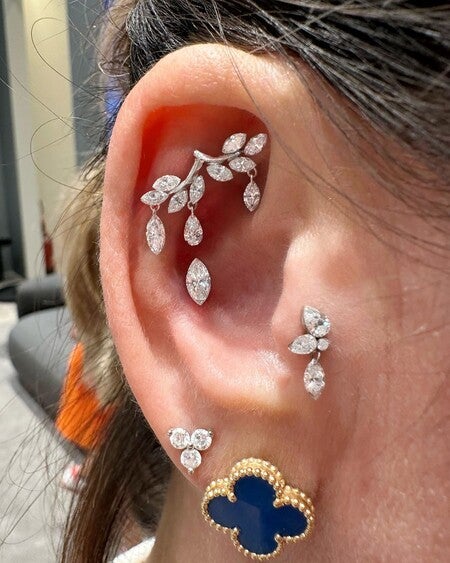 K18 ピアス DIAMOND FRINGE PIERCED EARRING DIAMOND FRINGE PIERCED EARRING(片耳用)(2ZP1654)K18 ピアス