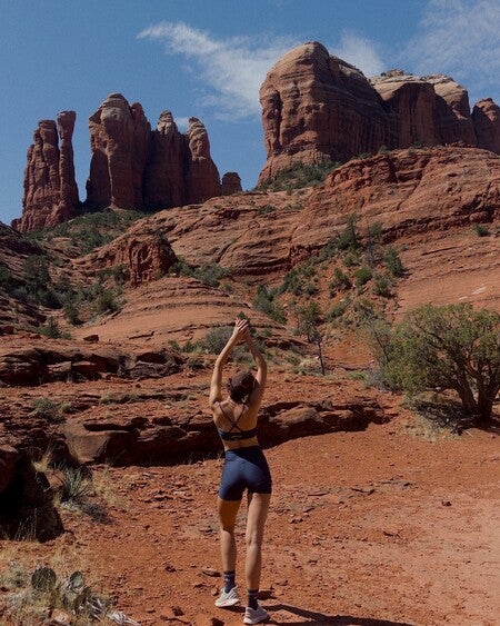 Image 406: image by taylor_hill containing woman, desert, yoga, rock formation, stone