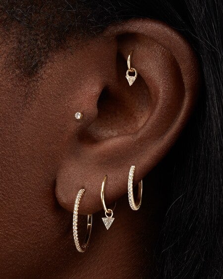 Diamond Eternity Hoop Earring | MARIA TASH