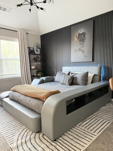 Regen Recharged Gray Polyurethane Fabric Nightstand | Rooms to Go