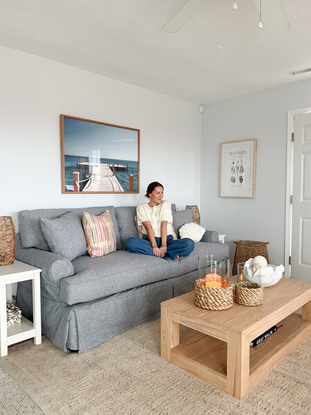 Cindy Crawford Beachside Walk Denim Blue Cotton Fabric Premium