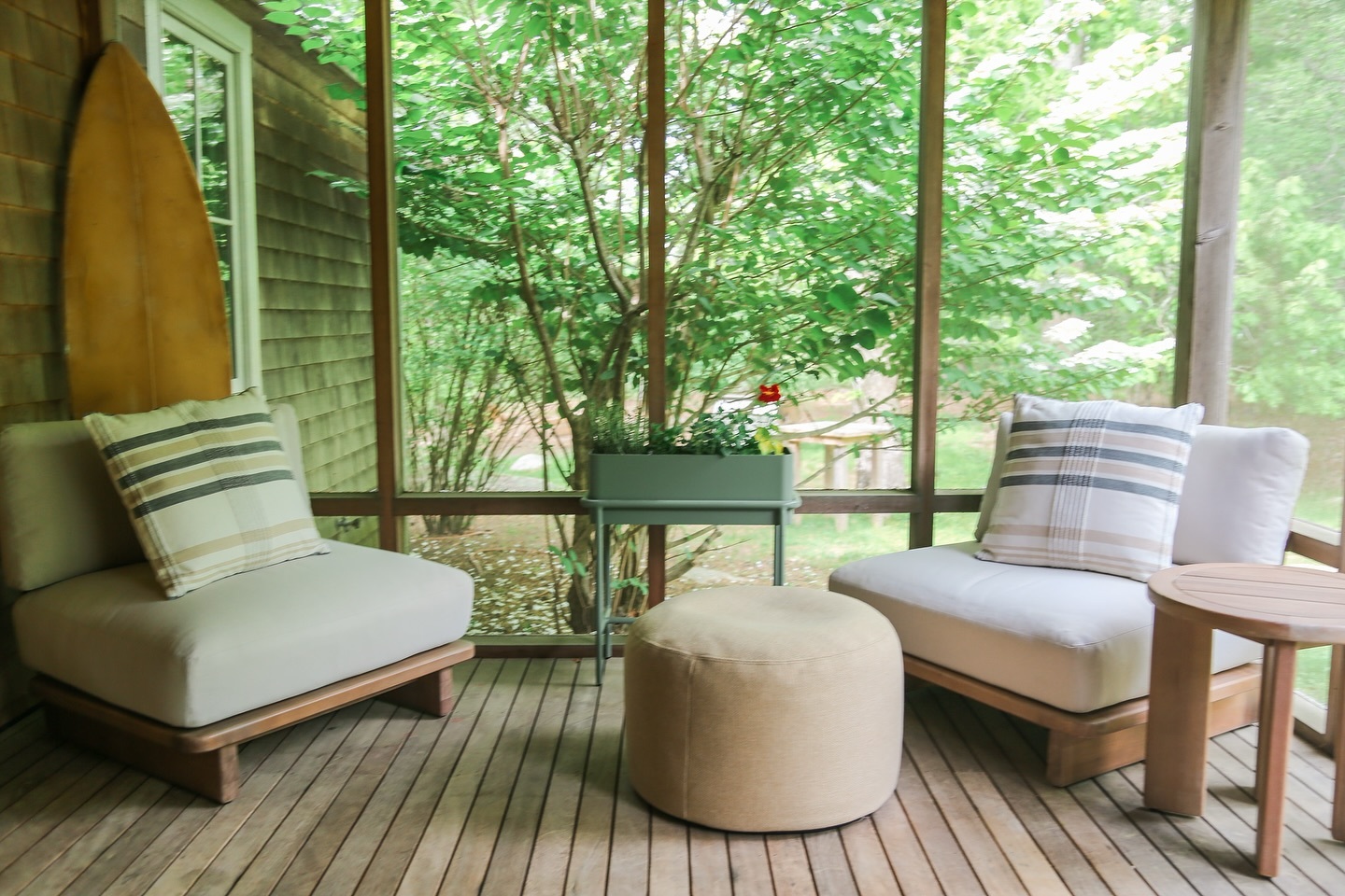Basket Wheat Olara Indoor/Outdoor Fabric Ottoman | Article