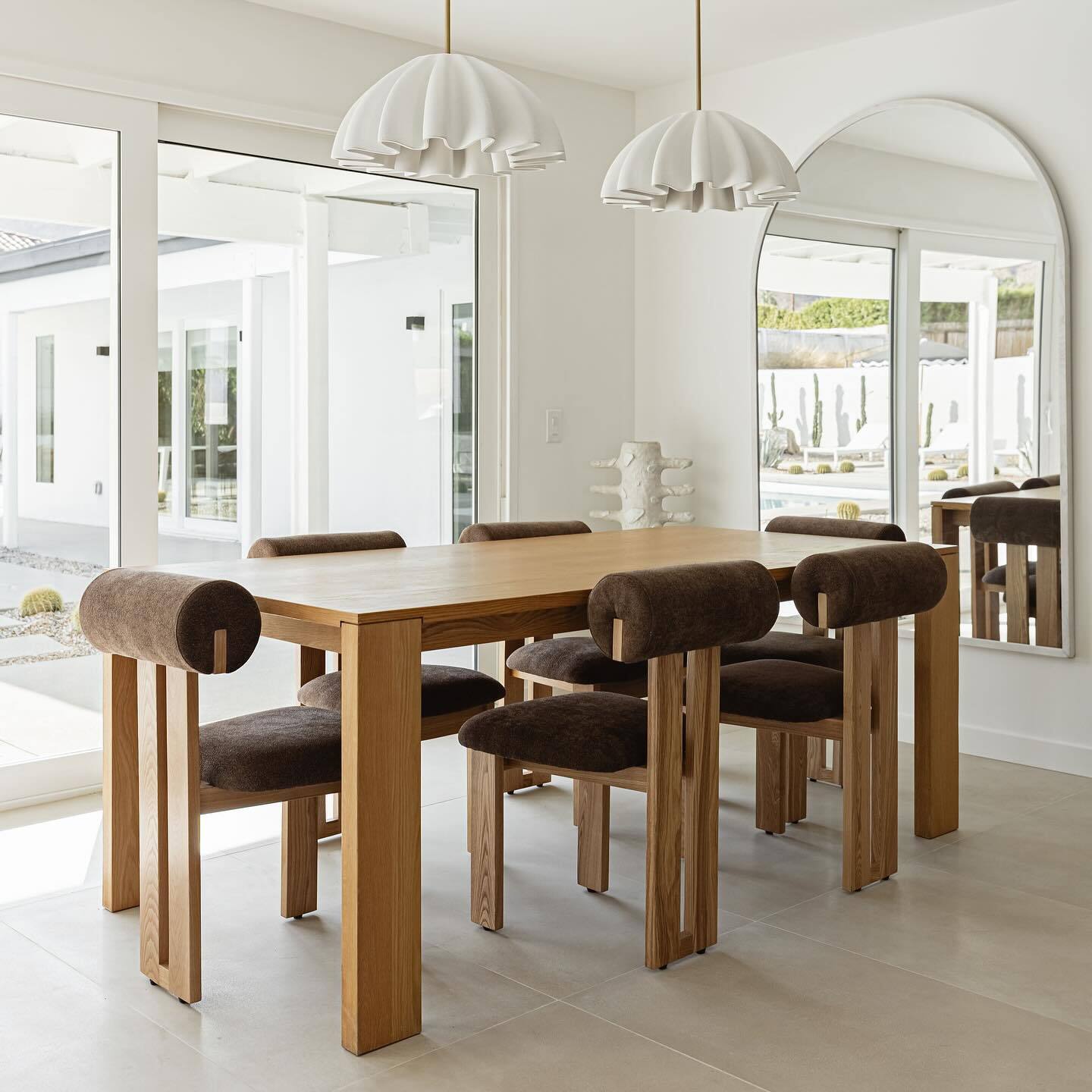 BYO TABLE D LEG 120×60 OAK Dako Natural Oak Wood Dining Table for 6, Japandi Style | Article