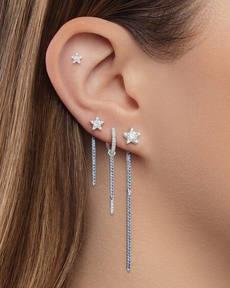 Diamond Eternity Hoop Earring | MARIA TASH