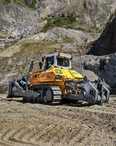 image by liebherrusa containing tractor, dozer, land, dirt, yellow