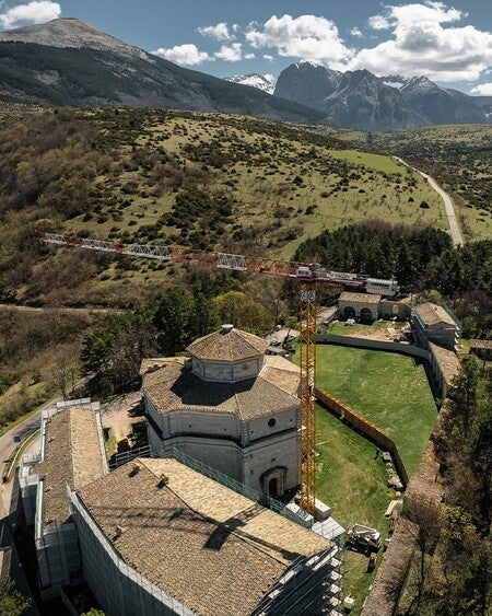image by liebherrconstruction containing mountain, building, travel, hill, track