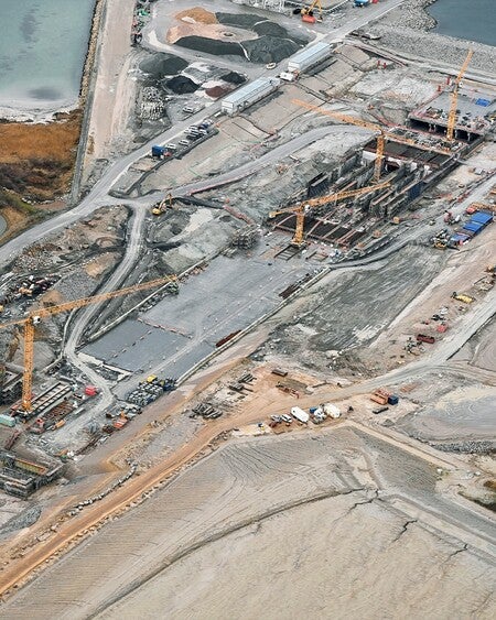 image by liebherrconstruction containing build, antenna, construction site, land, crane