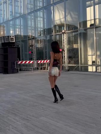 Leather effect halter top with zip